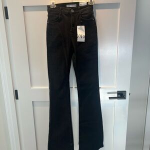 Zara Women's Flare Black Jeans